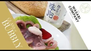 Octopus paired with Sparkling Sake