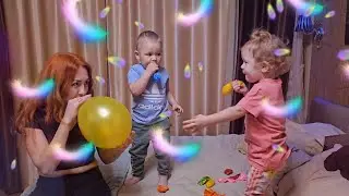 😂 Батут в квартирі 😂 надуваємо шаріки 😂 кукли Roshen