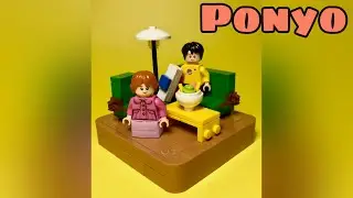 Lego Ponyo MOC - Sôsuke's House & Ramen Noodles // Minifigure Habitat Monday Ep. 6 #short