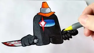 Drawing Black Impostor Friday Night Funkin Mod