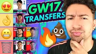 FPL GW17 BEST TRANSFERS! | Transfer Tier List for Gameweek 17 | Fantasy Premier League 2023/24