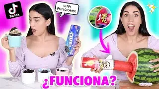 PROBANDO TRUCOS RAROS DE TIK TOK! 😱 COMIDA VIRAL 🍳 ¿Funcionan? | Claudipia