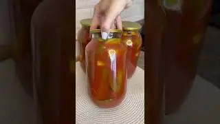 Огурцы в томатной заливке на зиму! #рецепты #еда #вкусно #огурцыназиму