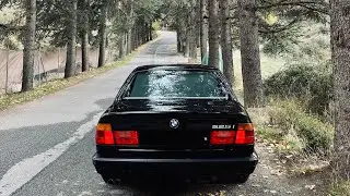 Ruta con el Bmw E34 525i Dudar-Quentar con el nuevo soporte para el movil