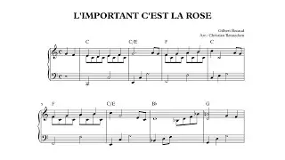 L'important C'est La Rose - Piano