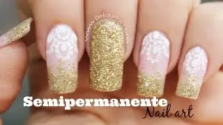 Como aplicar esmalte semipermanente con glitter - Glitter Gradient Manicure with Soak Off Gel Polish