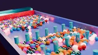 MARBLE RACE VIDEO 3D IN BLENDER #animation #satisfying [MARBLE RUN #9]
