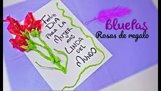 rosas de papel para regalo - Mybluepas