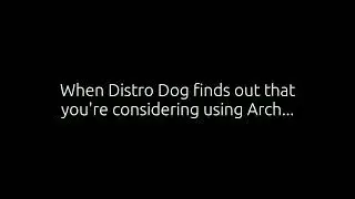 I was tempted to use Arch, but then...