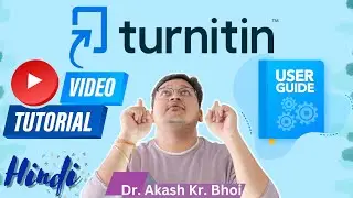 TURNITIN TUTORIAL || Turnitin USER GUIDE 2024 || Hindi