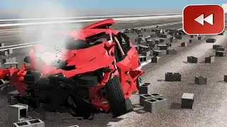 Reverse Cars vs Brick Wall – BeamNG Drive#26