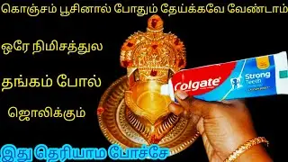 ஒரு நிமிடம் போதும் புதுசாய் மாறும்/poojavesselcleaning/Kitchen Tips in Tamil/@nalinimanickcooking