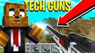 2 PLAYER MODDED MINECRAFT BED WARS *GAUSS RIFLE TECH GUN MOD* w/ FavreMySabre | JeromeASF