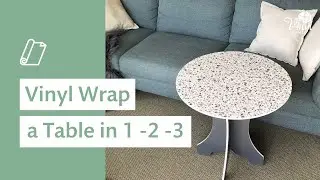 How to Vinyl Wrap A Table in 1-2-3. Table Makeover Made Easy with Self Adhesive Sticky Back Plastic