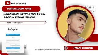 Create Instagram Login page Using HTML Code | Design Login page | Visual Studio Code |  #coding