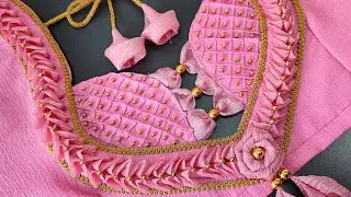 Latest Model Designer Fabric blouse Cutting And Stitching | Blouse Back neck design |