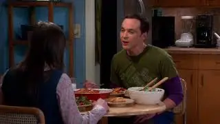 Amy and Sheldon PLEASE pass the butter, funny scene.