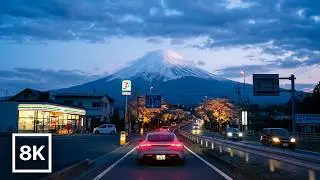 Mount Fuji Dusk Drive 🗻🌸 / 8K 60fps HDR / Relaxing Piano Music