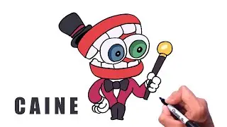 How to Draw CAINE from The Amazing Digital Circus - Step by step