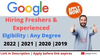 Google Mass Hiring | Software Developer | Any Degree | Any Batch | Apply now