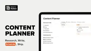 Notion Content Planner Template