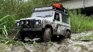 1/10 Scale LAND ROVER DEFENDER D90 2015 RC4WD Gelande II Off-Road driving 4X4 RC Car