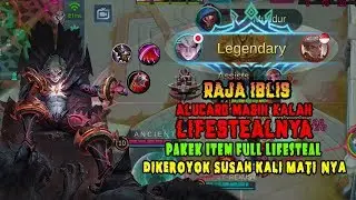 DYRROTH Pakek item & Spell ini, DIKEROYOK SUSAH KALI MATINYA !! - Mobile Legends