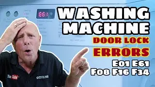 Washing machine Doorlock error codes E01, F08, F16, F34, E61 Bosch, Neff, Siemens