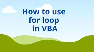 How to use for loop in VBA | Part 4 | VBA Tutorial