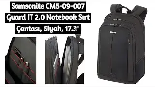 Samsonite CM5-09-007 Guard IT 2.0 Notebook Sırt Çantası, Siyah, 17.3