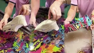 Factory assembly line water transfer printing, all kinds of patterns are available!