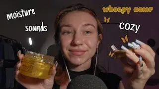 Cozy Skin Care Asmr (wet texture sounds & slow whispering)