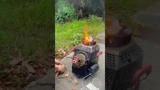 موقد الحطب الذي لا يدخن يمكن أن يحرق الدخان في النار