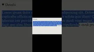 Details tag in HTML #learnhtml5 #Detailstag #htmltutorial #short #viralvideo #trending #shorts