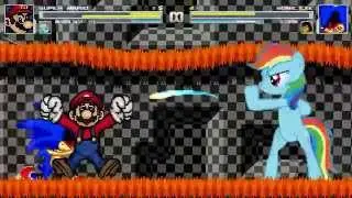 AN Mugen Request #12: Super Mario & Rainbow Dash VS Sonic.exe & Scorpion
