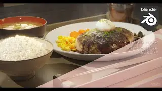 【3Dメイキング】 和風ハンバーグを作る／食べ物3Dモデリング【blender/Substance Painter】