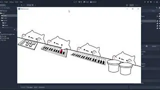 Bongo Cat Cover made in the Godot Engine using MIDI