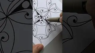 Drawing Zentangle – 3CJ, PARADOX #zentangle #zentangleart #zentanglepatterns#doodle #禪繞畫 #drawing