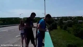 Каменец-Подольский, прыжок с моста Бегущая лань