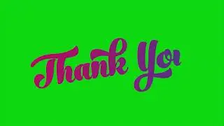 Thank you, animation green screen, | video outro transparent clip 