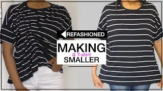 Sewing A T-shirt Smaller Using Curtain Tape