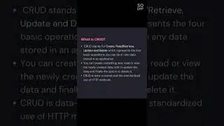 CRUD EXPLAINED 