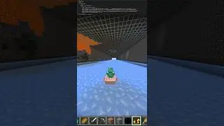 Minecraft Cherry Boat on Infinite Ice Lane! 🚤❄️✨ #minecraft