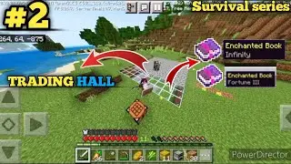 MAKE A EAZY TRADING HALL IN MINECRAFT SURVIVAL SERIES #2 (Hindi)