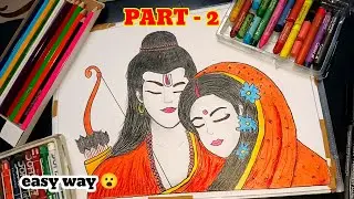 Maa sita ❤and Prabhu Ram 🙏 Colourful drawing 🎥video!! MUST WATCH ▶️