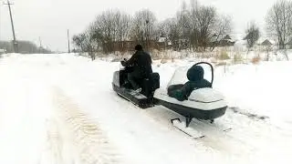 снегоход БУРАН ! ЧАСТЬ 4! МЕГА бюджетный проект! ПРОБНЫЙ ВЫЕЗД! the snowmobile BURAN