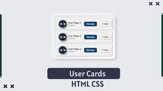 User Cards HTML CSS | amanselfcoder
