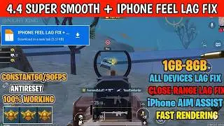 BGMI + PUBG Mobile 4.4 Smooth Config File 💥 | Lag Fix + 90 FPS + Extreme Graphics 💫 IPHONE FEEL FILE