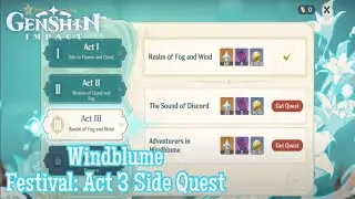 Genshin Impact: Windblume Festival Act 3 Side Quest