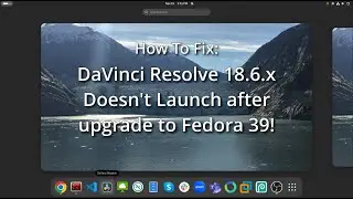 DaVinci Resolve 18.6 doesn't launch on Fedora 39 after Upgrade